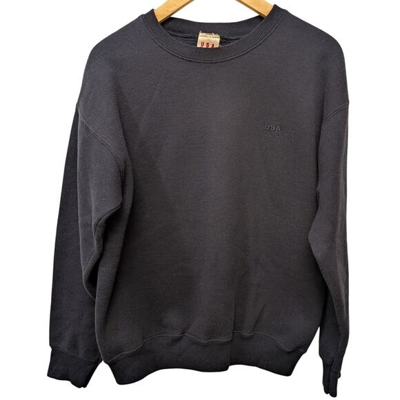 Vintage USA Olympics Sweatshirt Crewneck Long Sleeve Pullover Retro Navy Blue - Picture 1 of 4
